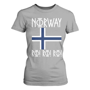 Norway Flag Ro Ro Ro Norse Rune Typography Graphic T Shirt For Women Norge Football Fans Norwegian Pride TS02 Sport Gray Print Your Wear