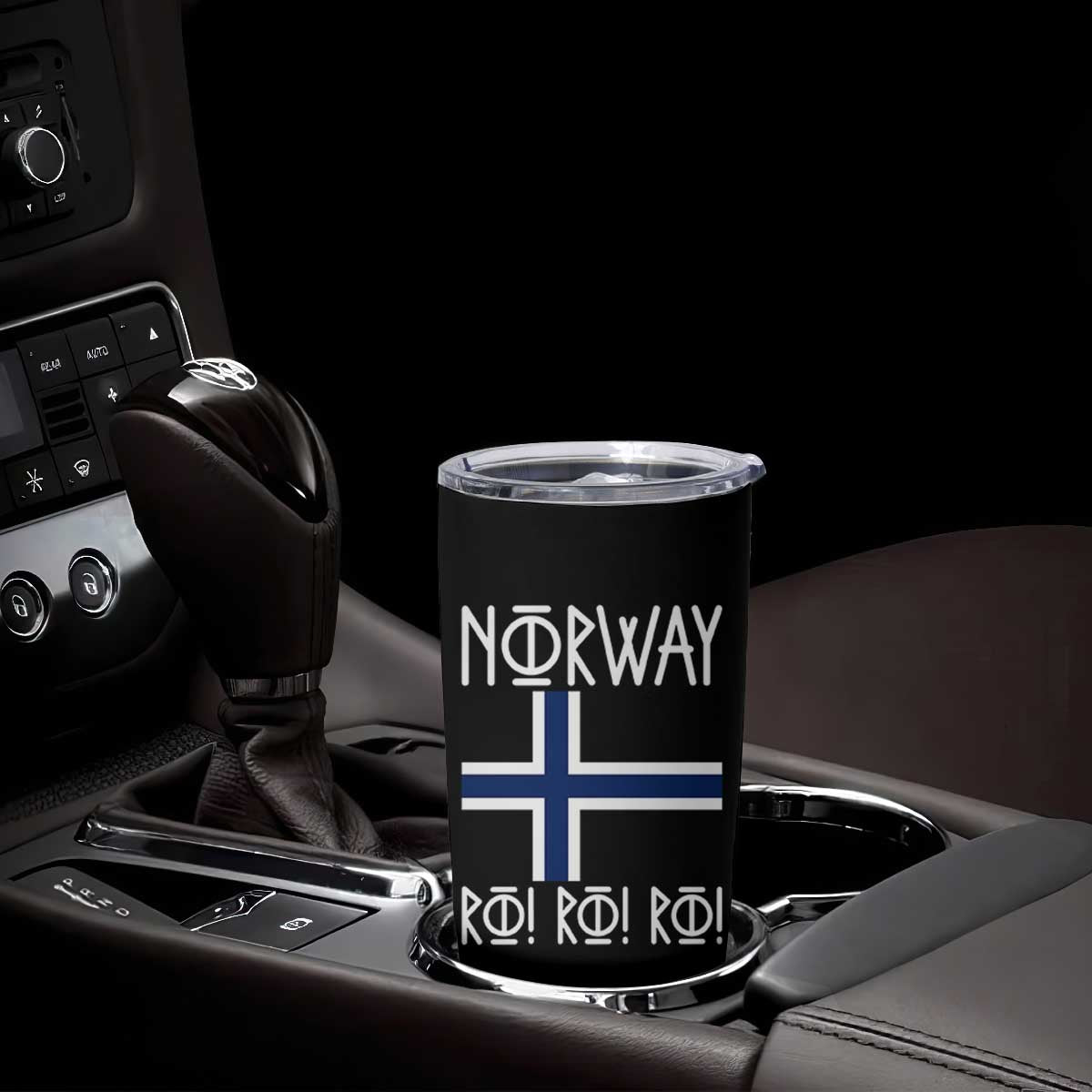 Norway Flag Ro Ro Ro Norse Rune Typography Graphic Tumbler Cup Norge Football Fans Norwegian Pride TS02 Print Your Wear