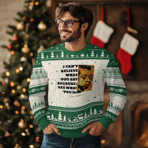 Inspiring James Baldwin Civil Rights Quote Portrait Ugly Christmas Sweater I Cant Believe What You Say Because I See What You Do