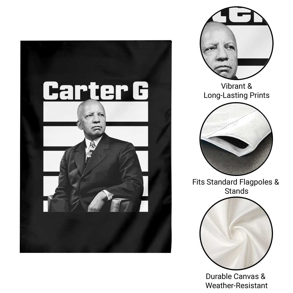 Inspiring Father of Black History Icon Portrait Garden Flag Carter G Civil Rights Legacy Supporter
