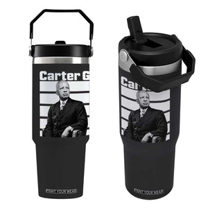 Inspiring Father of Black History Icon Portrait Flip Straw Tumbler Carter G Civil Rights Legacy Supporter