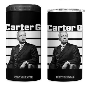 Inspiring Father of Black History Icon Portrait 4 in 1 Can Cooler Tumbler Carter G Civil Rights Legacy Supporter