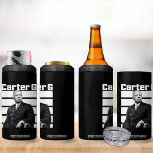 Inspiring Father of Black History Icon Portrait 4 in 1 Can Cooler Tumbler Carter G Civil Rights Legacy Supporter