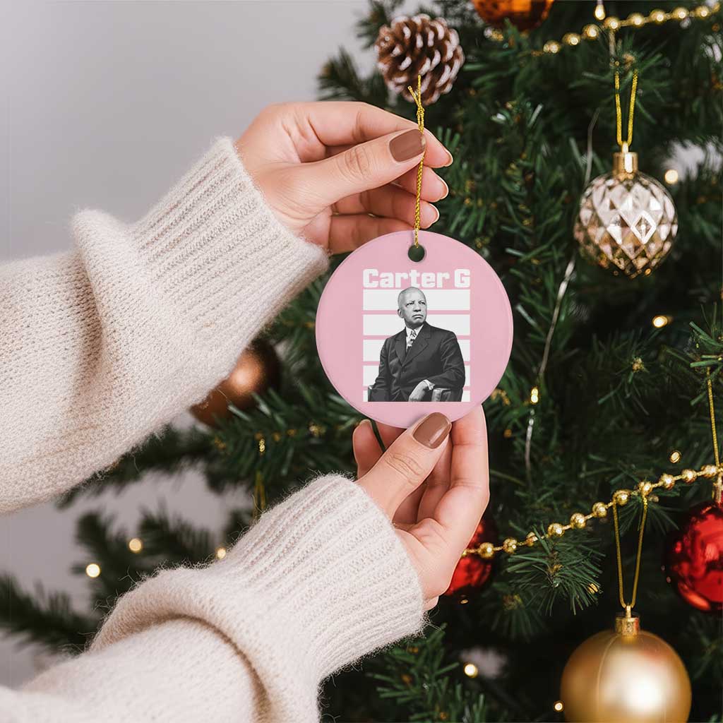 Inspiring Father of Black History Icon Portrait Ceramic Ornament Carter G Civil Rights Legacy Supporter