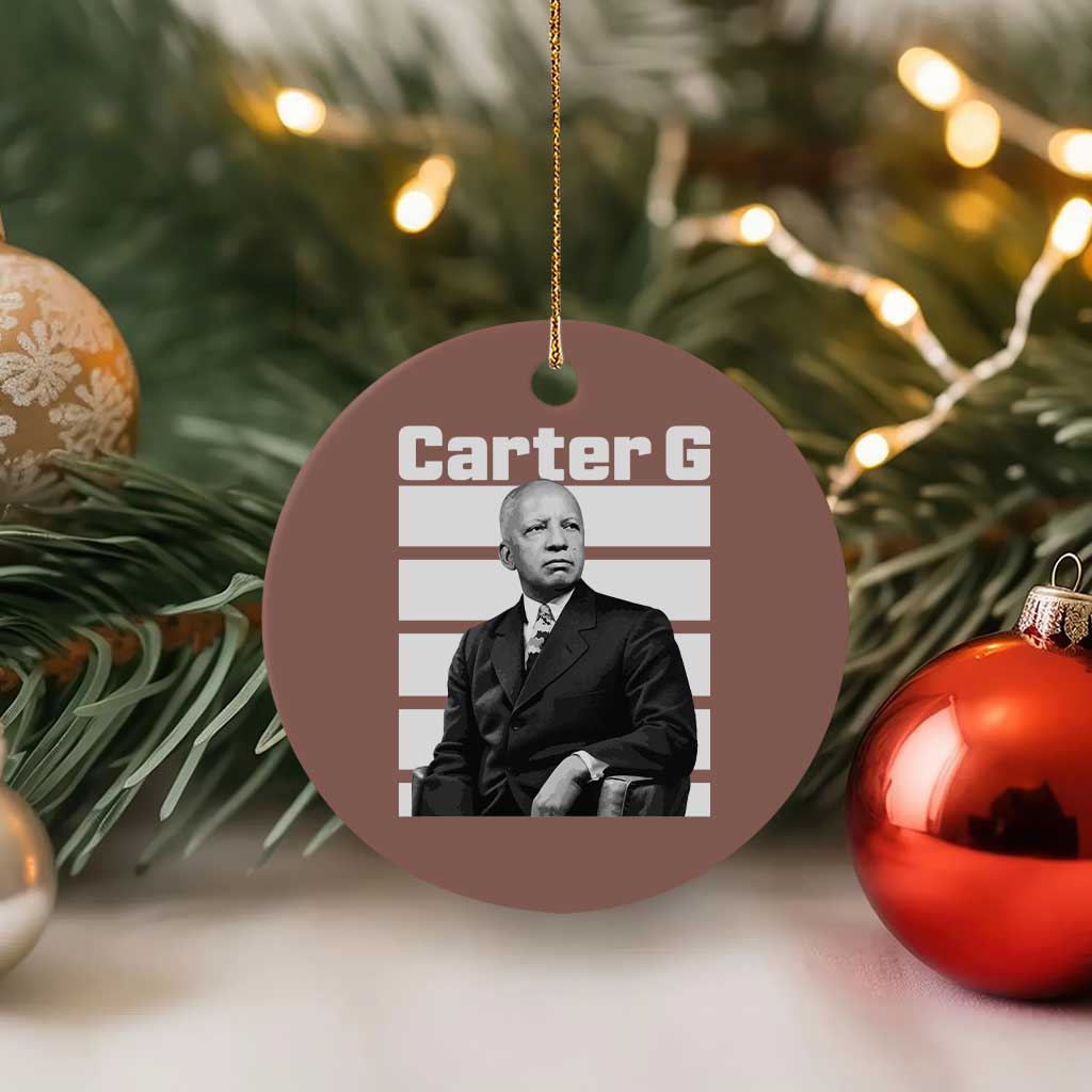 Inspiring Father of Black History Icon Portrait Ceramic Ornament Carter G Civil Rights Legacy Supporter