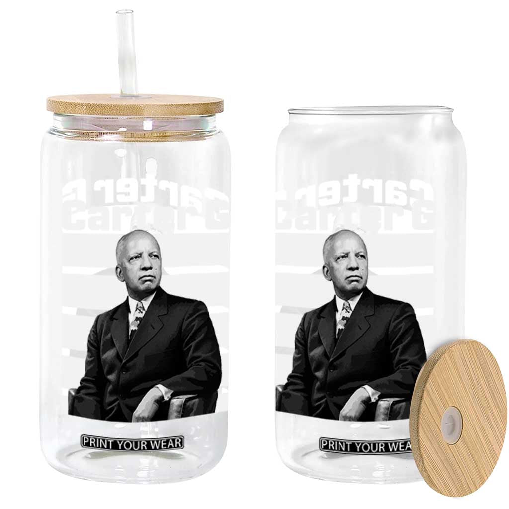 Inspiring Father of Black History Icon Portrait Glass Can Carter G Civil Rights Legacy Supporter
