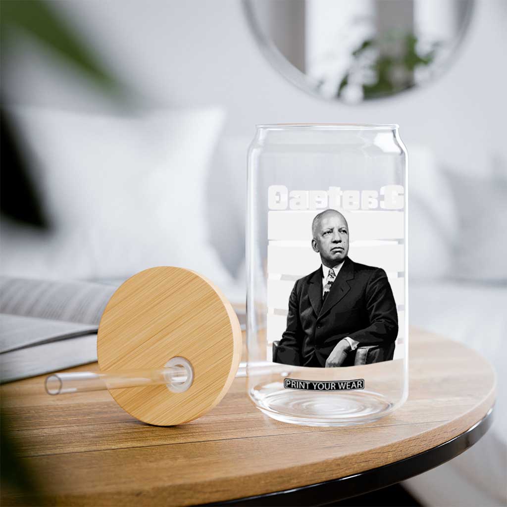 Inspiring Father of Black History Icon Portrait Glass Can Carter G Civil Rights Legacy Supporter