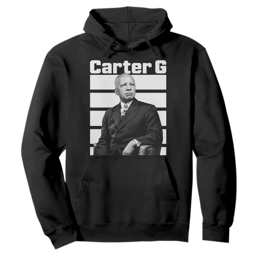 Inspiring Father of Black History Icon Portrait Hoodie Carter G Civil Rights Legacy Supporter TS02 Black Print Your Wear
