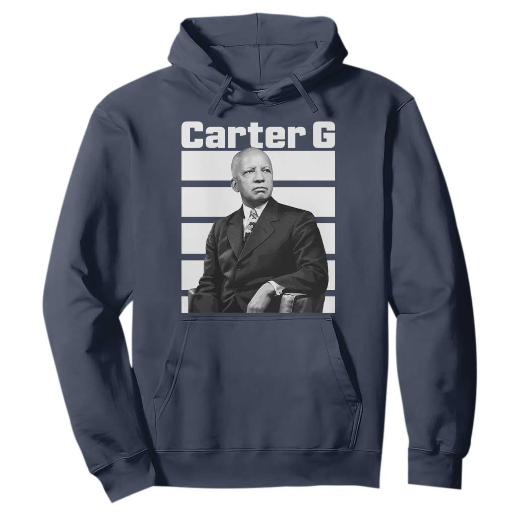 Inspiring Father of Black History Icon Portrait Hoodie Carter G Civil Rights Legacy Supporter