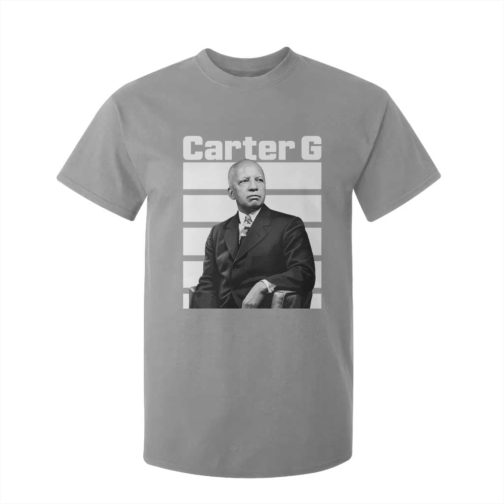 Inspiring Father of Black History Icon Portrait T Shirt For Kid Carter G Civil Rights Legacy Supporter