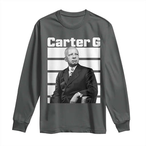 Inspiring Father of Black History Icon Portrait Long Sleeve Shirt Carter G Civil Rights Legacy Supporter