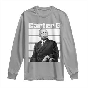 Inspiring Father of Black History Icon Portrait Long Sleeve Shirt Carter G Civil Rights Legacy Supporter