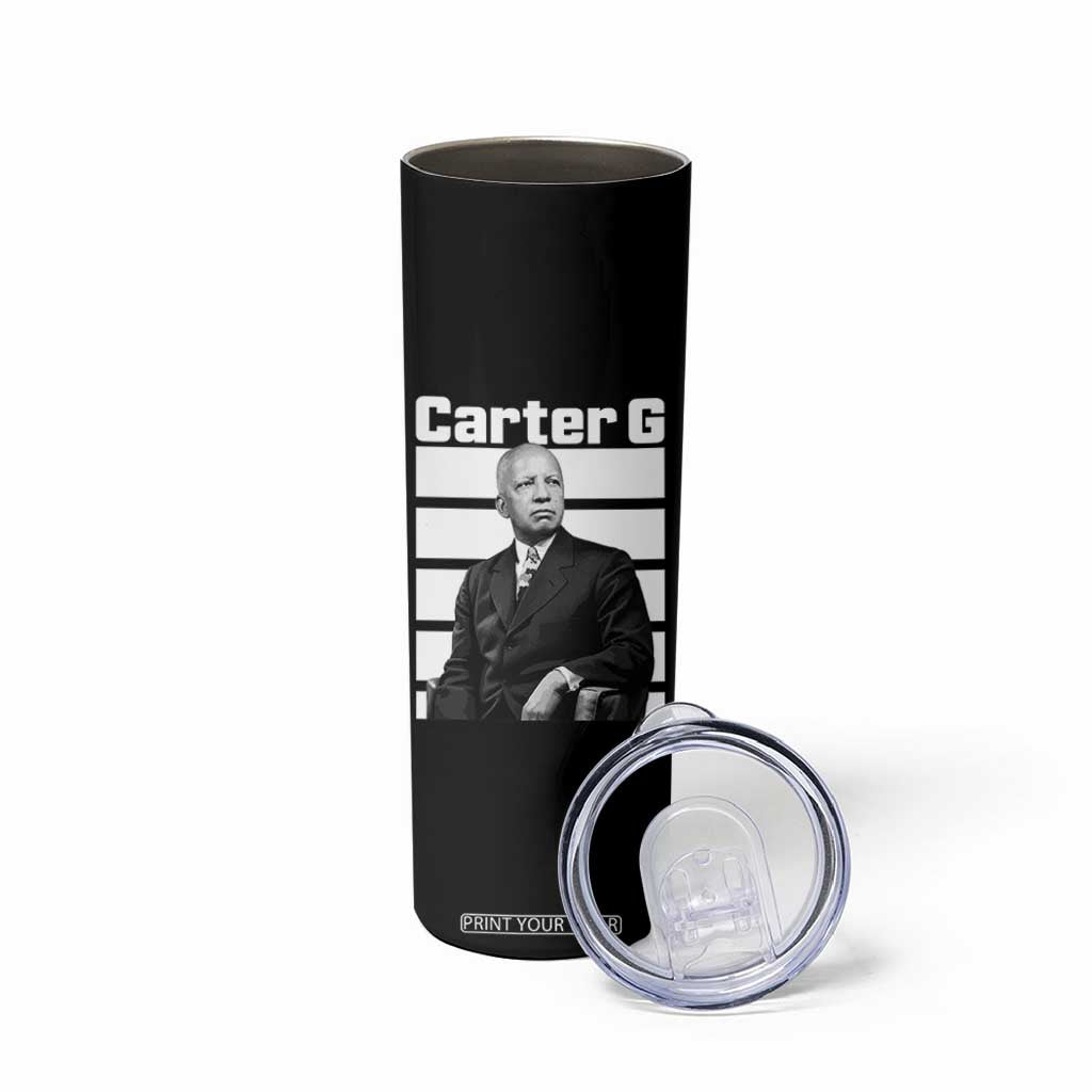 Inspiring Father of Black History Icon Portrait Skinny Tumbler Carter G Civil Rights Legacy Supporter