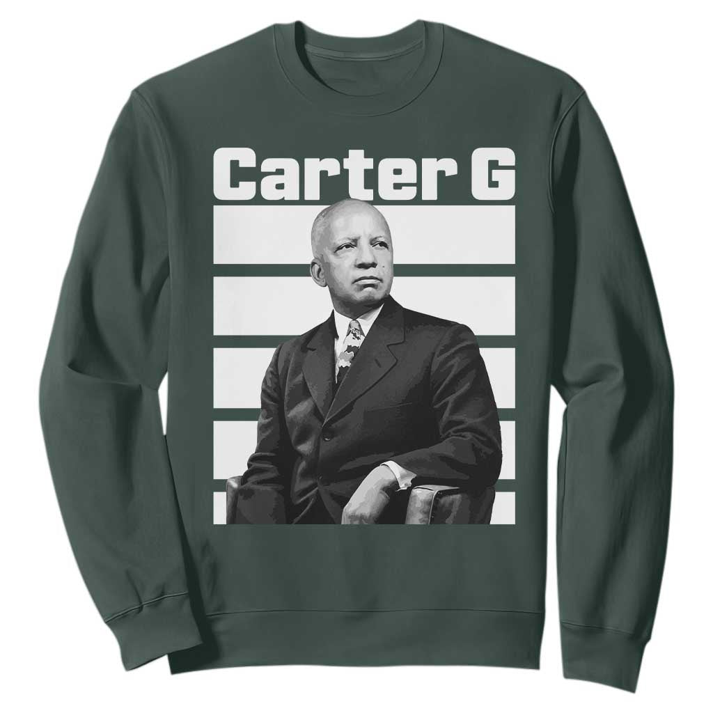 Inspiring Father of Black History Icon Portrait Sweatshirt Carter G Civil Rights Legacy Supporter
