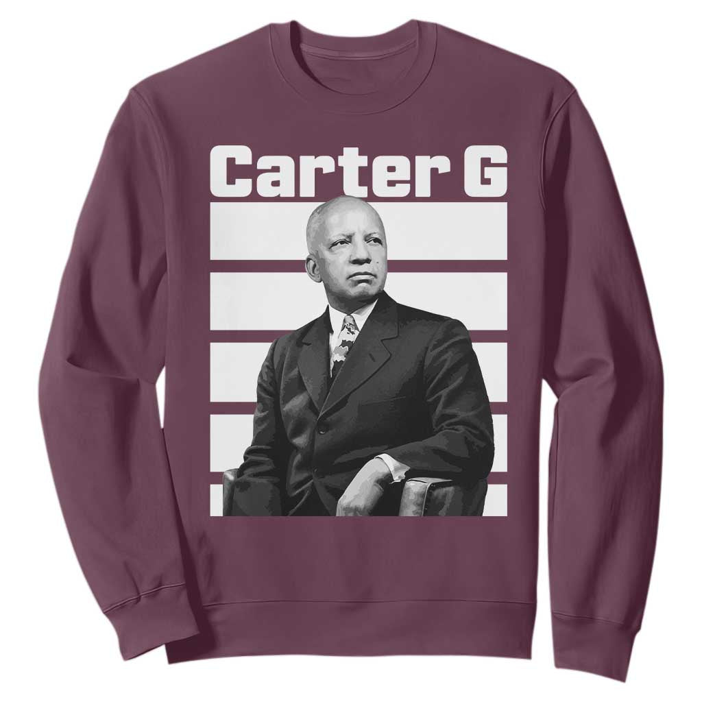 Inspiring Father of Black History Icon Portrait Sweatshirt Carter G Civil Rights Legacy Supporter