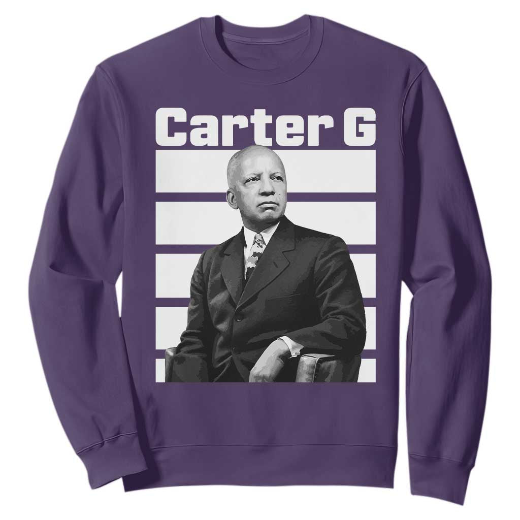 Inspiring Father of Black History Icon Portrait Sweatshirt Carter G Civil Rights Legacy Supporter