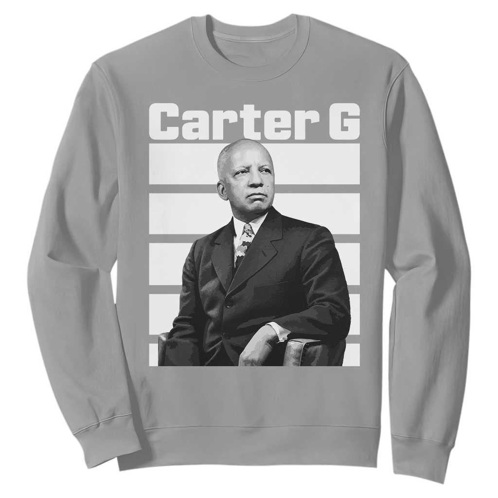 Inspiring Father of Black History Icon Portrait Sweatshirt Carter G Civil Rights Legacy Supporter