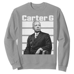 Inspiring Father of Black History Icon Portrait Sweatshirt Carter G Civil Rights Legacy Supporter