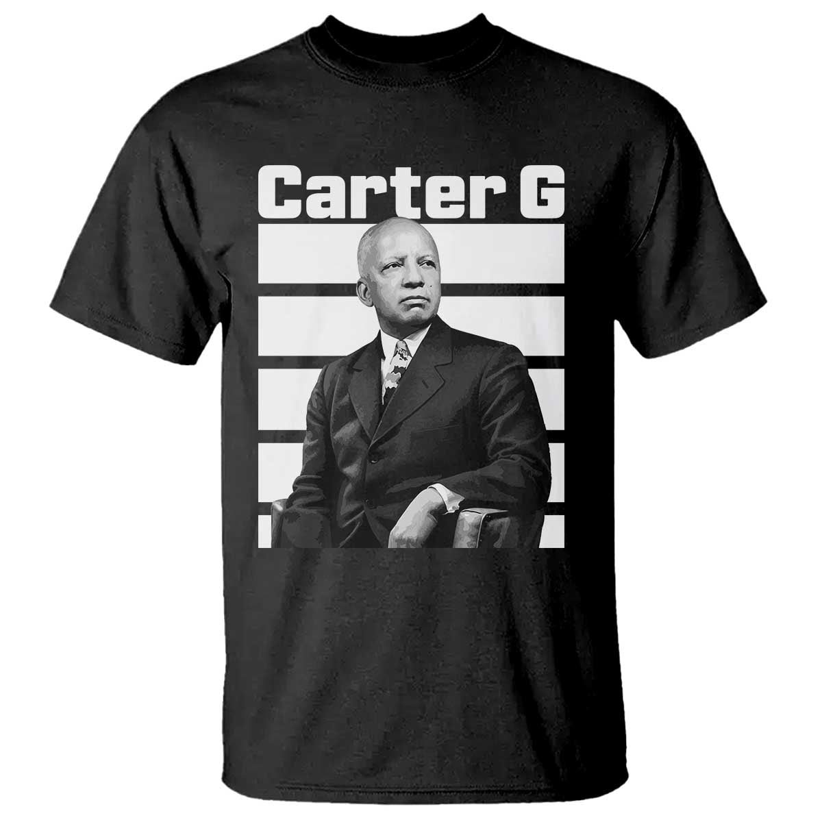 Inspiring Father of Black History Icon Portrait T Shirt Carter G Civil Rights Legacy Supporter TS02 Black Print Your Wear