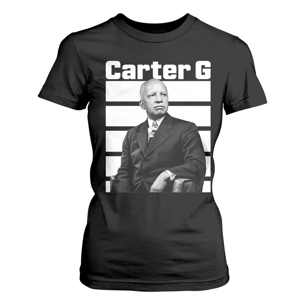 Inspiring Father of Black History Icon Portrait T Shirt For Women Carter G Civil Rights Legacy Supporter TS02 Black Print Your Wear