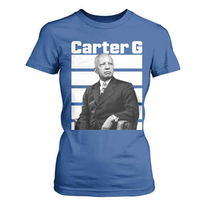 Inspiring Father of Black History Icon Portrait T Shirt For Women Carter G Civil Rights Legacy Supporter