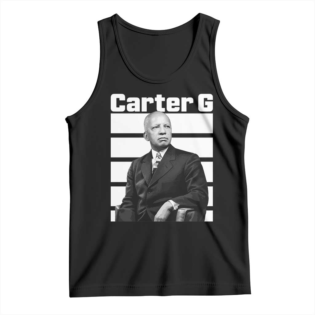 Inspiring Father of Black History Icon Portrait Tank Top Carter G Civil Rights Legacy Supporter TS02 Black Print Your Wear