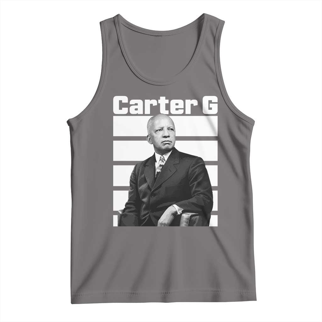Inspiring Father of Black History Icon Portrait Tank Top Carter G Civil Rights Legacy Supporter
