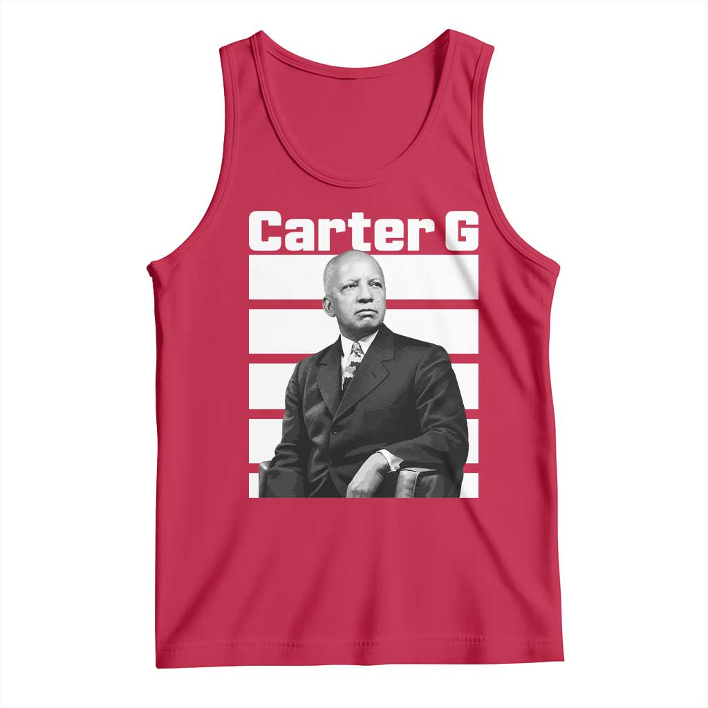 Inspiring Father of Black History Icon Portrait Tank Top Carter G Civil Rights Legacy Supporter