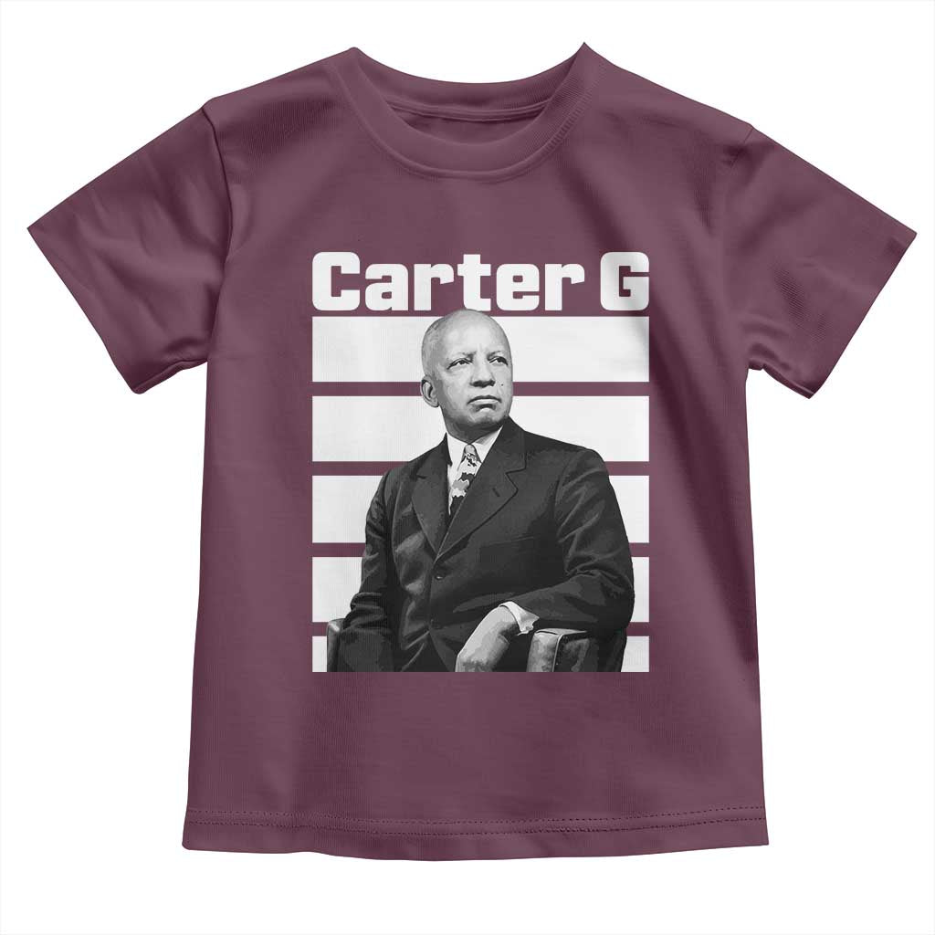 Inspiring Father of Black History Icon Portrait Toddler T Shirt Carter G Civil Rights Legacy Supporter