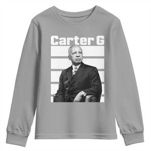 Inspiring Father of Black History Icon Portrait Youth Sweatshirt Carter G Civil Rights Legacy Supporter