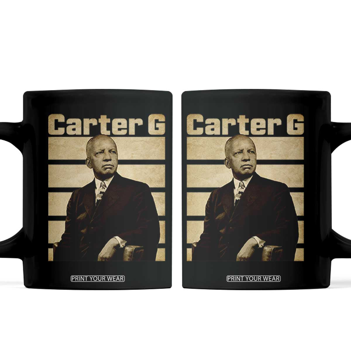 Inspiring Father of Black History Icon Vintage Portrait Coffee Mug Carter G Civil Rights Legacy Supporter TS02 Black Print Your Wear