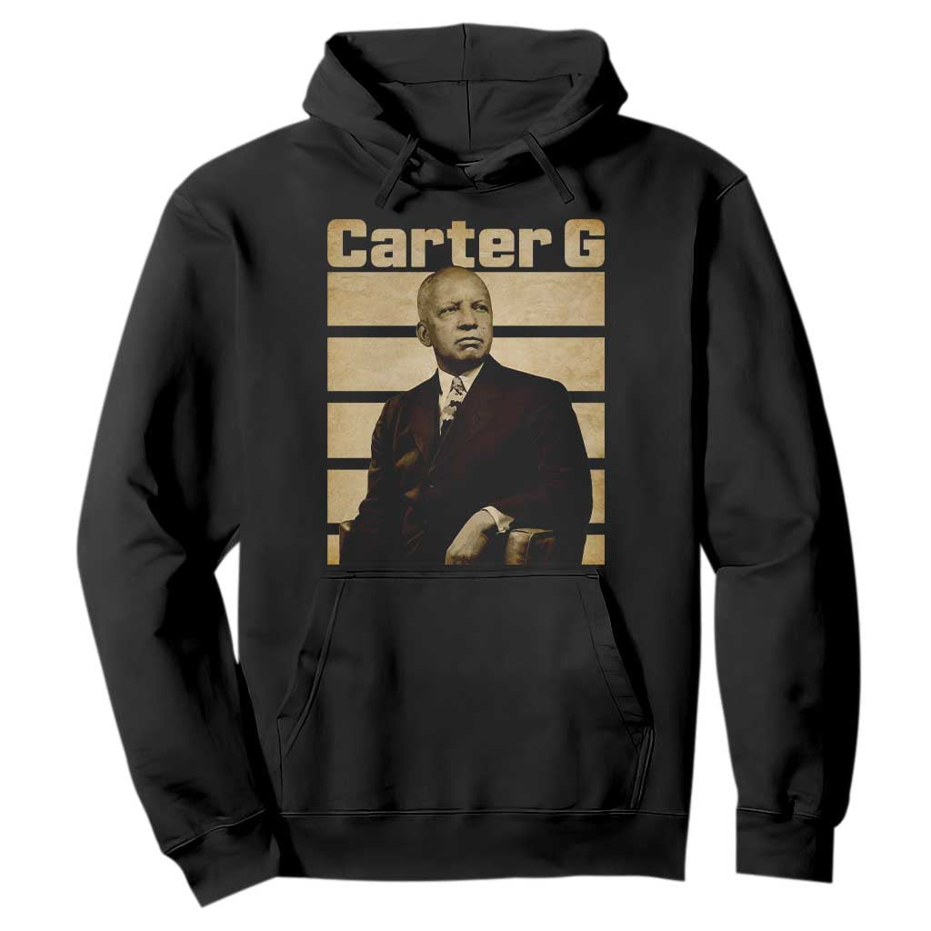 Inspiring Father of Black History Icon Vintage Portrait Hoodie Carter G Civil Rights Legacy Supporter TS02 Black Print Your Wear