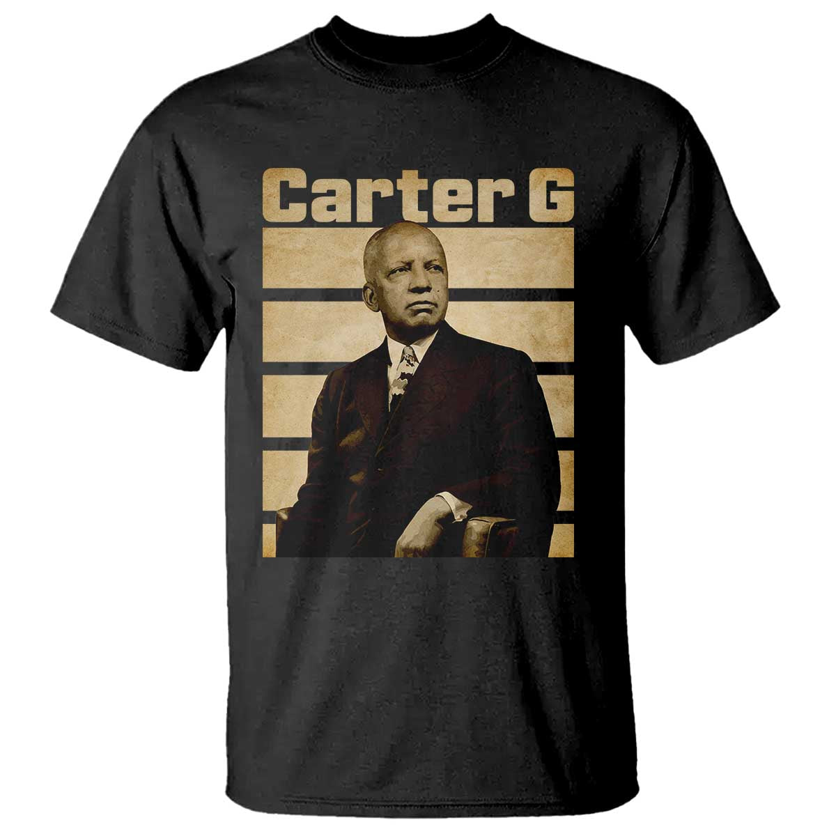 Inspiring Father of Black History Icon Vintage Portrait T Shirt Carter G Civil Rights Legacy Supporter TS02 Black Print Your Wear