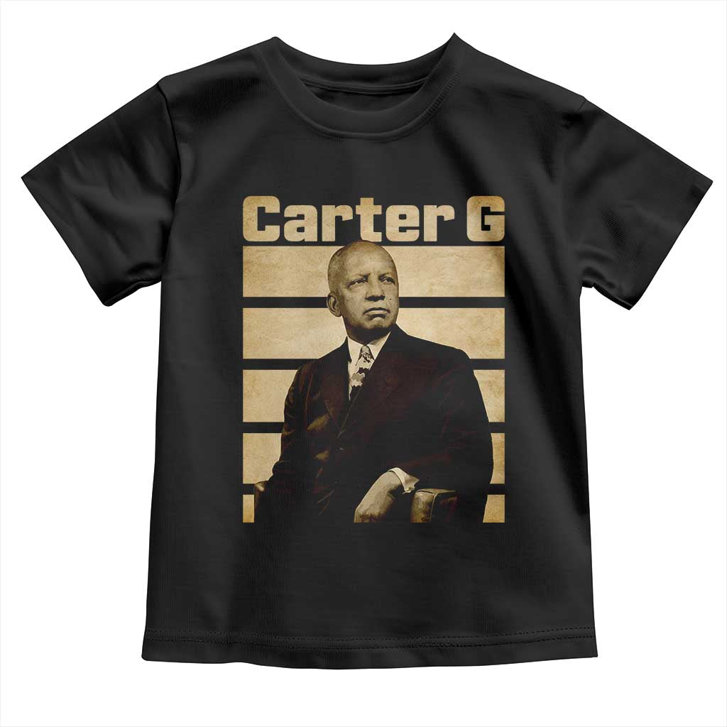 Inspiring Father of Black History Icon Vintage Portrait Toddler T Shirt Carter G Civil Rights Legacy Supporter TS02 Black Print Your Wear