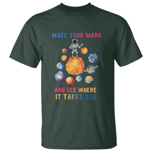 Dot Day T Shirt Polka Dot See Where It Takes You Astronaut Outer Space TS02 Dark Forest Green Printyourwear