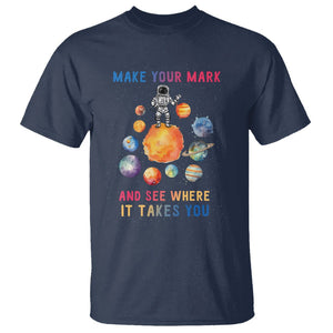 Dot Day T Shirt Polka Dot See Where It Takes You Astronaut Outer Space TS02 Navy Printyourwear