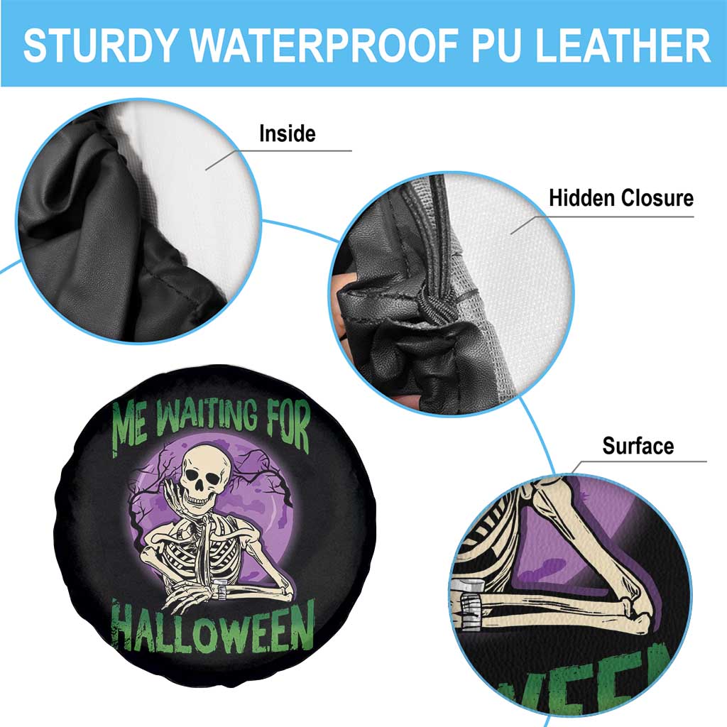 Funny Skeleton Spare Tire Cover Me Waiting For Halloween Skeleton Funny Halloween Costume TS02 Print Your Wear