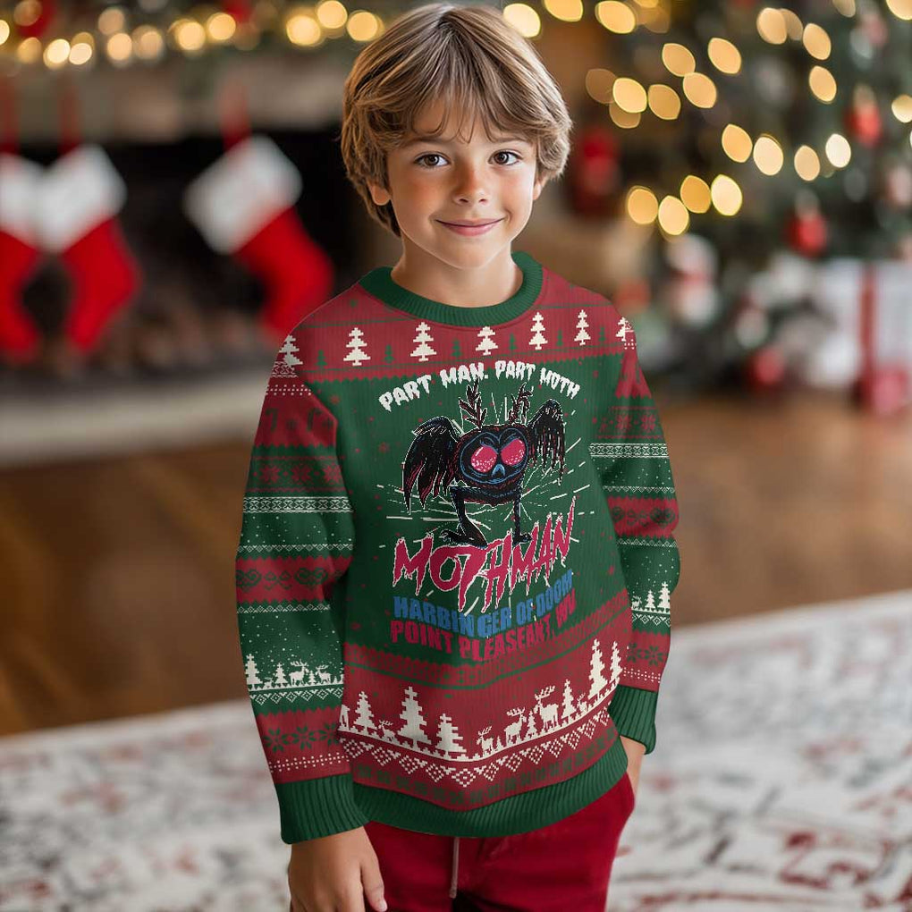 Funny Mothman Ugly Christmas Sweater Part Man Part Moth Harbinger Of Doom Point Pleasent WV TS02 Christmas Print Your Wear