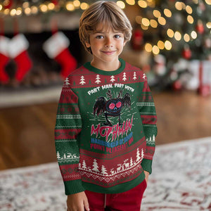 Funny Mothman Ugly Christmas Sweater Part Man Part Moth Harbinger Of Doom Point Pleasent WV TS02 Christmas Print Your Wear