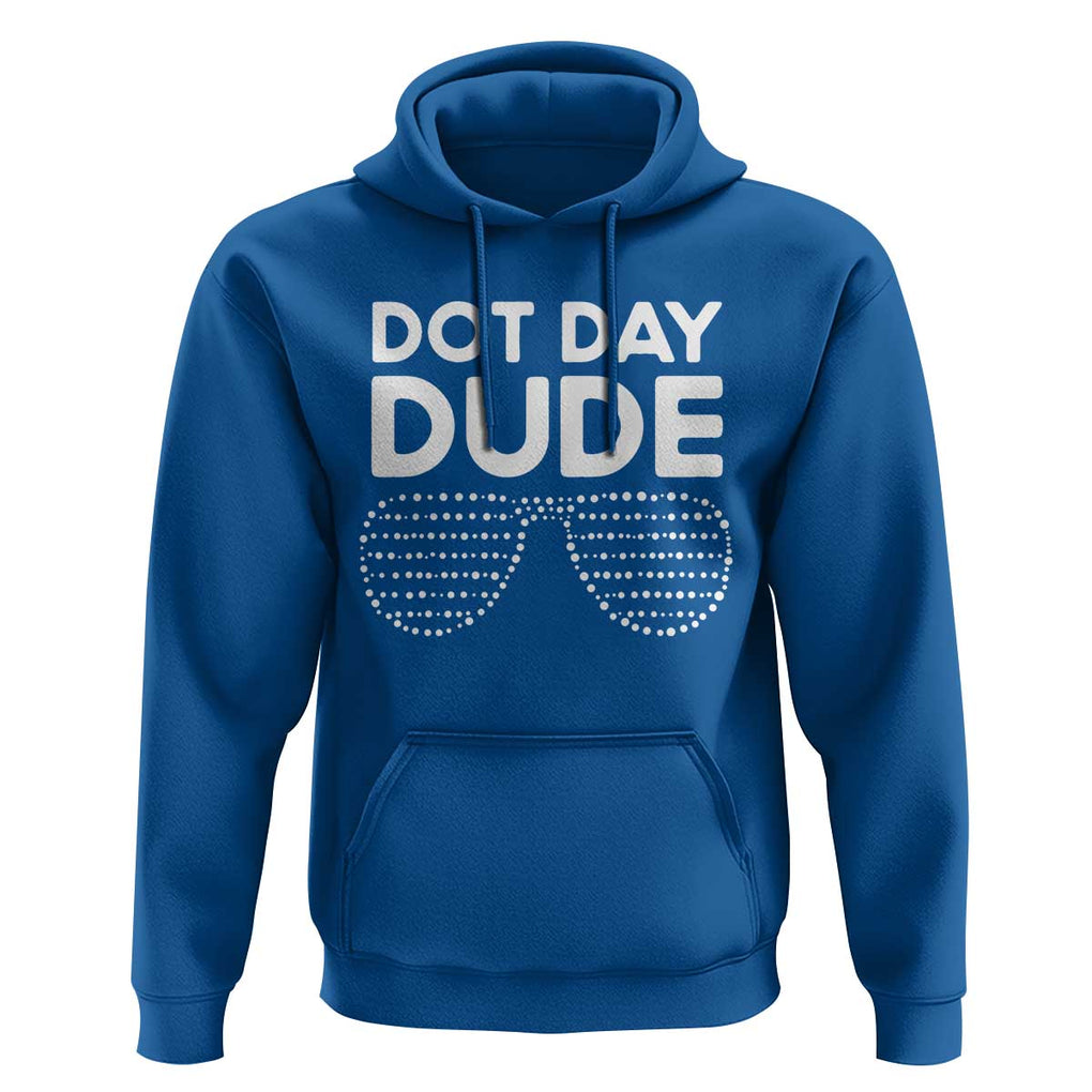 Dot Day Dude Hoodie Simple Cool Glasses Dots TS02 Royal Blue Print Your Wear