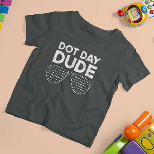 Dot Day Dude T Shirt For Kid Simple Cool Glasses Dots TS02 Dark Heather Print Your Wear