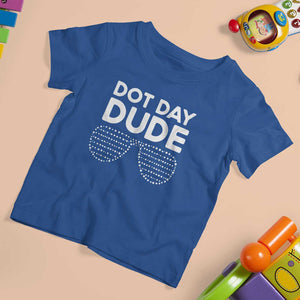 Dot Day Dude T Shirt For Kid Simple Cool Glasses Dots TS02 Royal Blue Print Your Wear