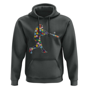 Happy Dot Day Hoodie Polka Dots Art Baseball Player TS02 Dark Heather Print Your Wear