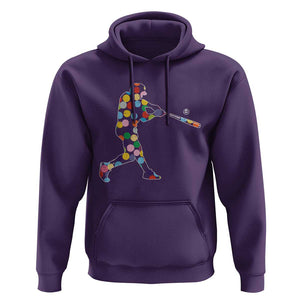Happy Dot Day Hoodie Polka Dots Art Baseball Player TS02 Purple Print Your Wear
