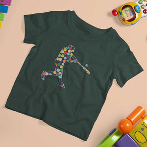 Happy Dot Day T Shirt For Kid Polka Dots Art Baseball Player TS02 Dark Forest Green Print Your Wear