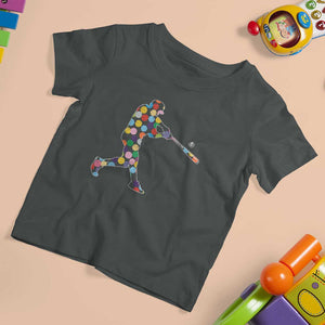 Happy Dot Day T Shirt For Kid Polka Dots Art Baseball Player TS02 Dark Heather Print Your Wear
