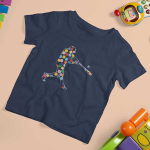 Happy Dot Day T Shirt For Kid Polka Dots Art Baseball Player TS02 Navy Print Your Wear