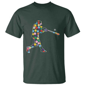 Happy Dot Day T Shirt Polka Dots Art Baseball Player TS02 Dark Forest Green Print Your Wear