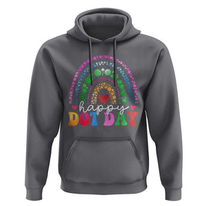 Happy Dot Day Hoodie Retro Rainbow TS02 Charcoal Print Your Wear