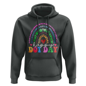 Happy Dot Day Hoodie Retro Rainbow TS02 Dark Heather Print Your Wear